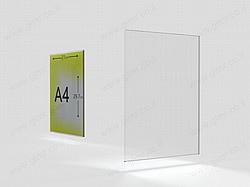 מעמד לדף בודד A4 לתליה / הדבקה על קיר מעמד לדף בודד A4 לתליה / הדבקה על קיר