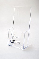 מעמד שולחני מפרספקס עם הדפסת לוגו מעמד שולחני מפרספקס עם הדפסת לוגו