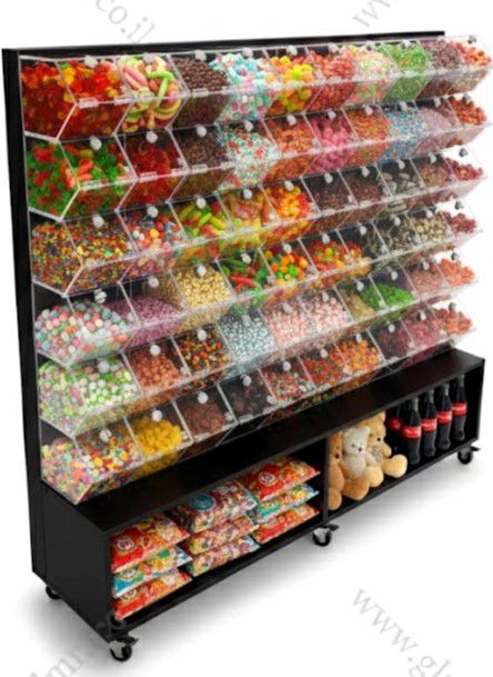 מעמד סטנד לממתקים ושוקולדים סידרת Candy Haven דגם 10/6 - 60 קופסאות מעמד סטנד לממתקים ושוקולדים סידרת Candy Haven דגם 10/6 - 60 קופסאות