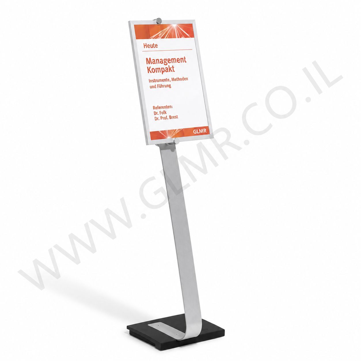מעמד מידע רצפתי אדריכלי DURABLE CRYSTAL SIGN אלומיניום A4 מעמד מידע רצפתי אדריכלי DURABLE CRYSTAL SIGN אלומיניום A4