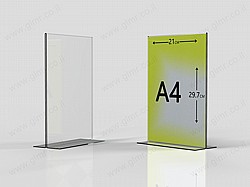 מעמד פרספקס A4 דגם T מעמד פרספקס A4 דגם T