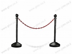 Plastic-Chain-Barrier-Red