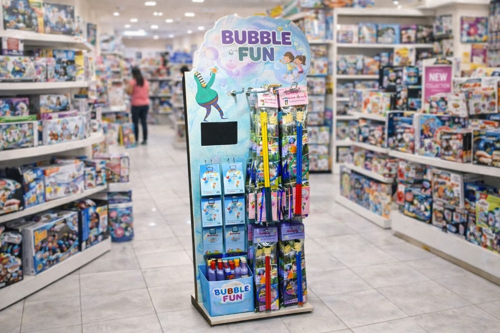 סטנד רצפתי לאביזרי בועות סבון סטנד רצפתי לאביזרי בועות סבון