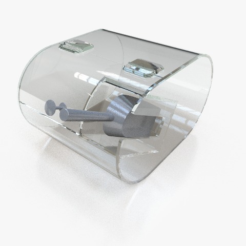 קופסת פרספקס שקופה וגדולה של GLMR בדגם אליפסה L עם תא פנימי ייעודי לכף לשמירה על היגיינה קופסת פרספקס שקופה וגדולה של GLMR בדגם אליפסה L עם תא פנימי ייעודי לכף לשמירה על היגיינה