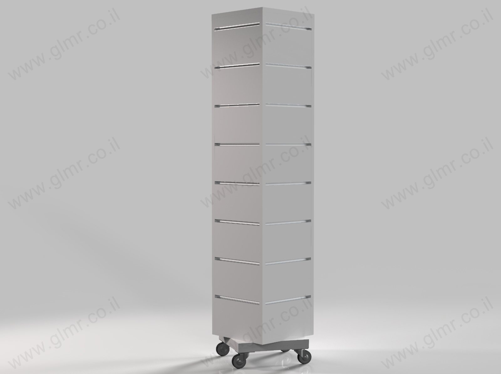 סטנד לוחות חריצים מסתובב 360 מעלות המשמש כמתקן תצוגה קומפקטי על גלגלים לחנויות אביזרים וסלולר סטנד לוחות חריצים מסתובב 360 מעלות המשמש כמתקן תצוגה קומפקטי על גלגלים לחנויות אביזרים וסלולר