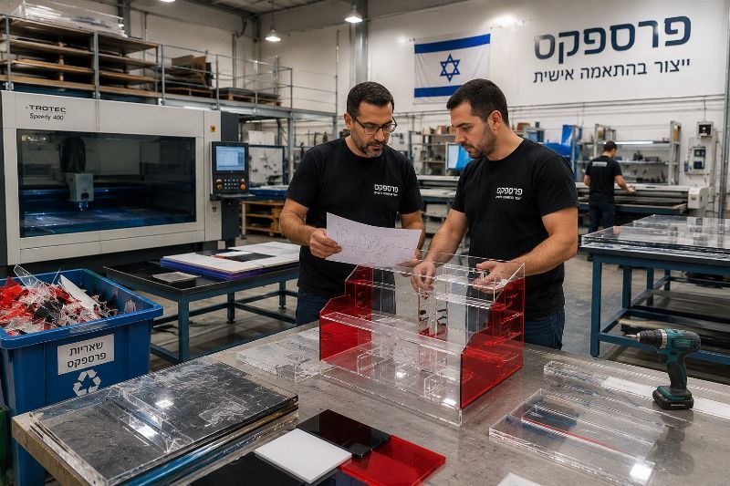 מתקן פרספקס בהתאמה אישית בעיבוד מקומי