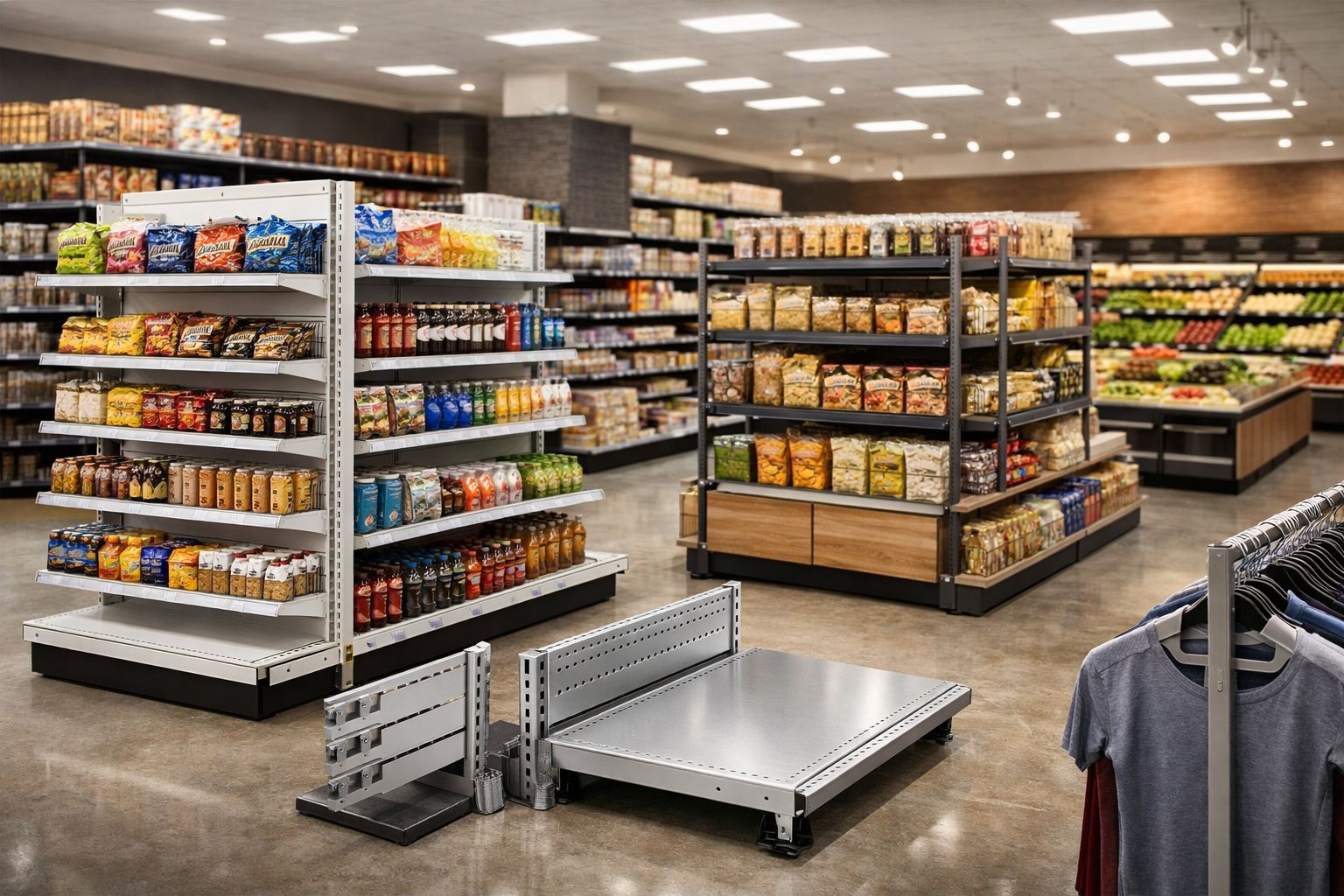 מערכות מידוף מודולרי לחנויות ולסופרמרקטים