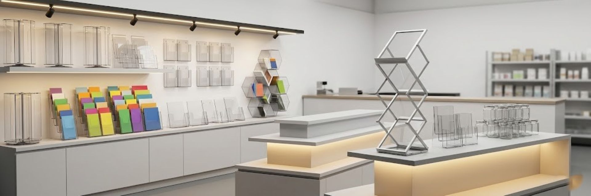 מעמדי קטלוגים וברושורים מפרספקס לדלפק ולתצוגה